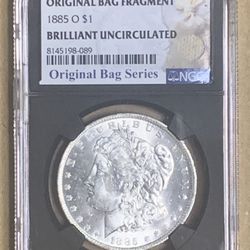 1885 O Morgan Bag Fragment 