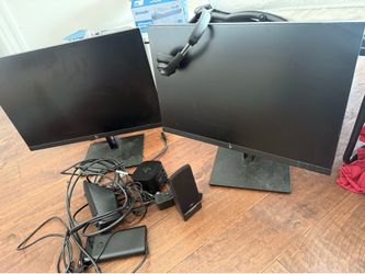 Dual monitors with docking station