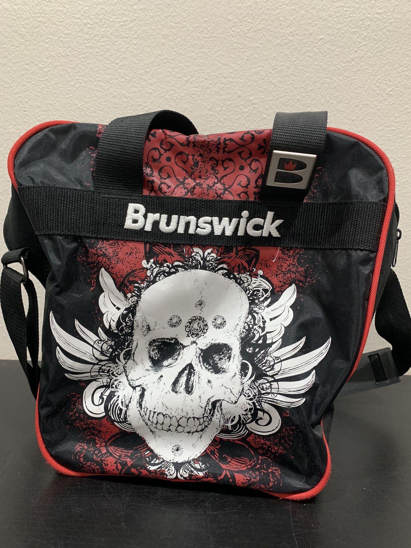 Brunswick Soft Canvas Single Ball Bowling Bag With Skeleton