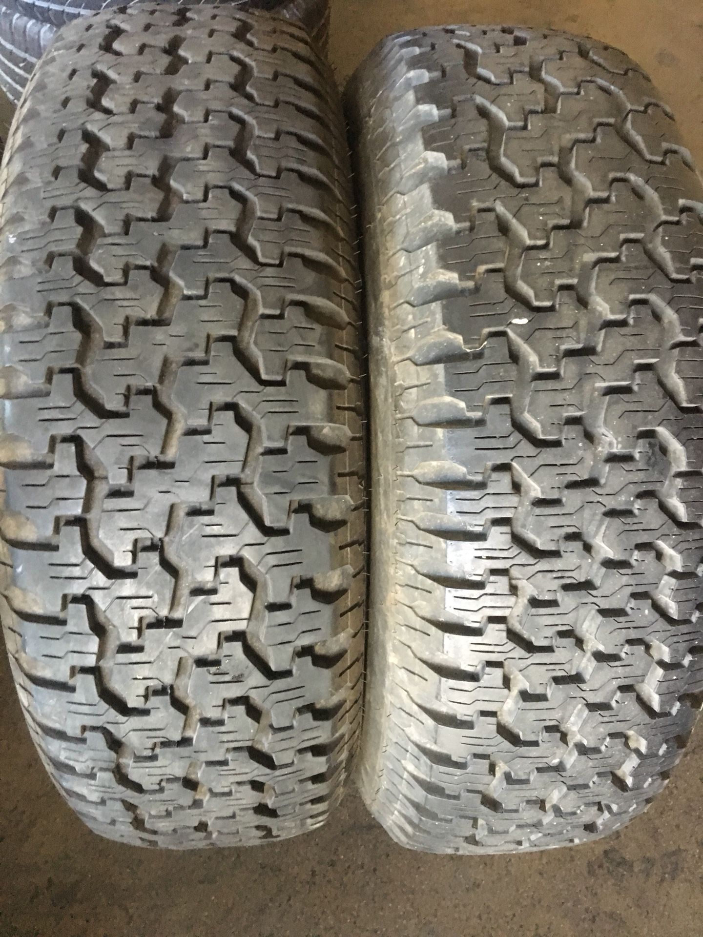Pair of used tires 235 75 15 GOODYEAR