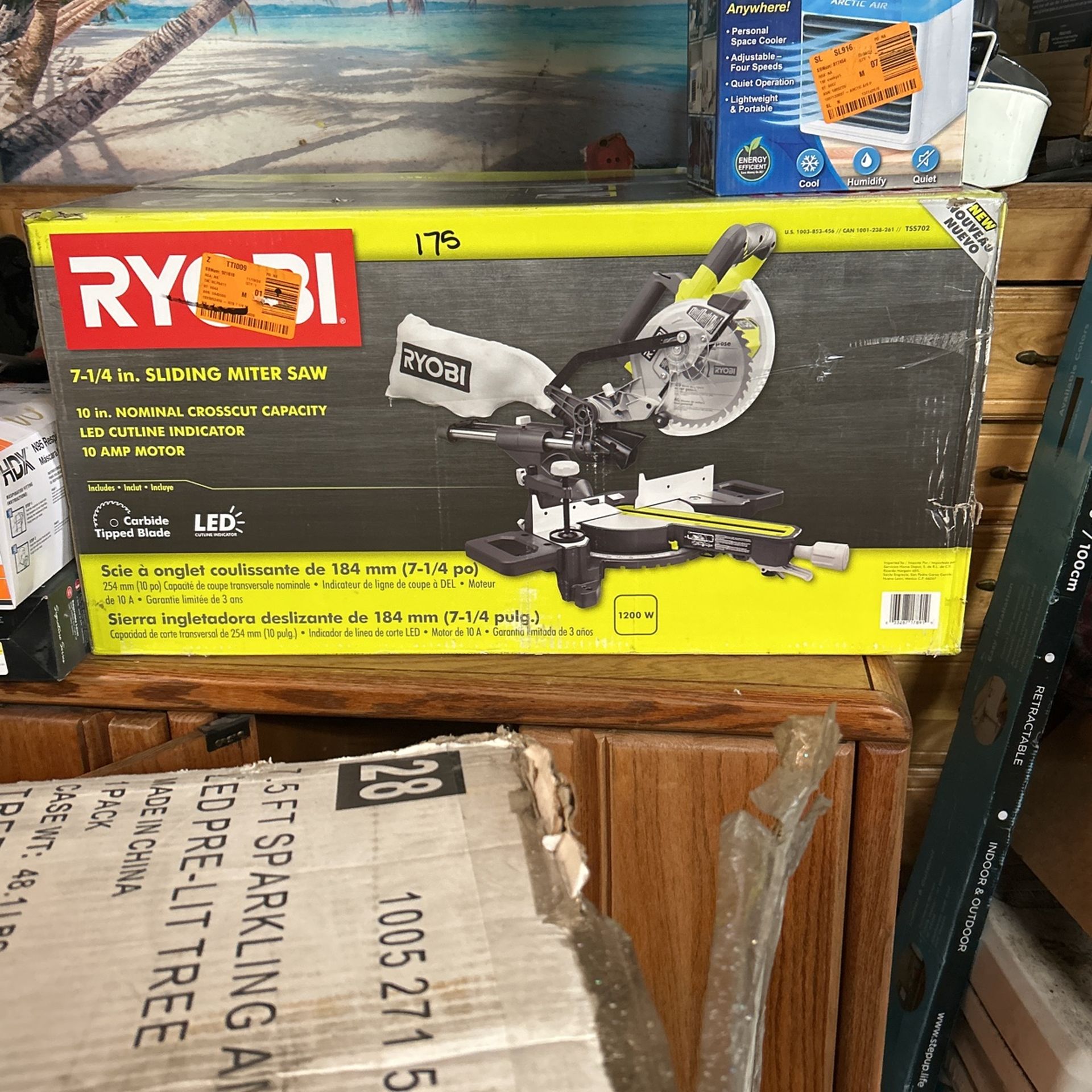 Ryobi 7-1/4 Sliding Miter Saw New The Ryobi 13 Amp 8 1/4  Compact Table Saw $100 And  4.8 Amps  Table Saw $80