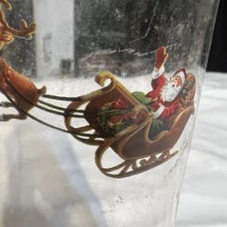 Santa In His Sleigh Candle Topper 