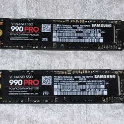 2TB Samsung 990 PRO NVMe M.2 SSDs