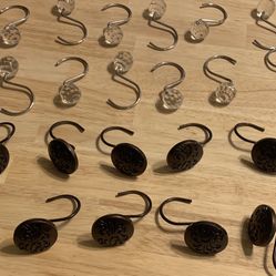 Shower curtain hooks/rings