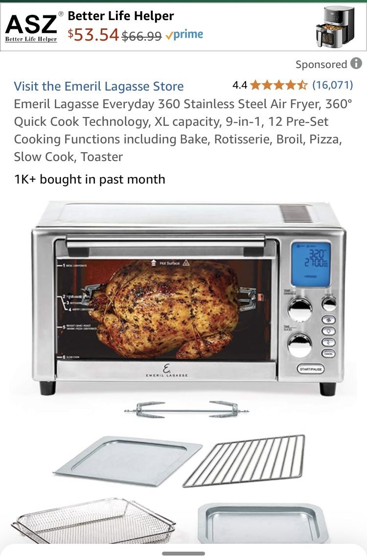 Emeril Lagasse Everyday 360 Stainless Steel Air Fryer