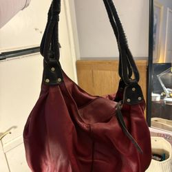 9west red leather purse