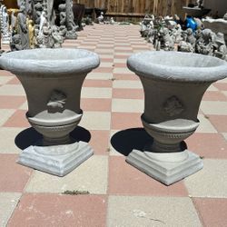 New Flower Pots Made Out Of Cement Perfect Gift 