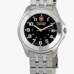 Victorinox Silver and Black Swiss Army women’s watch