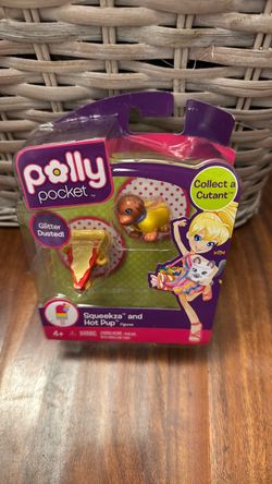 Polly Pocket Squeekza and Hot Pup Figures