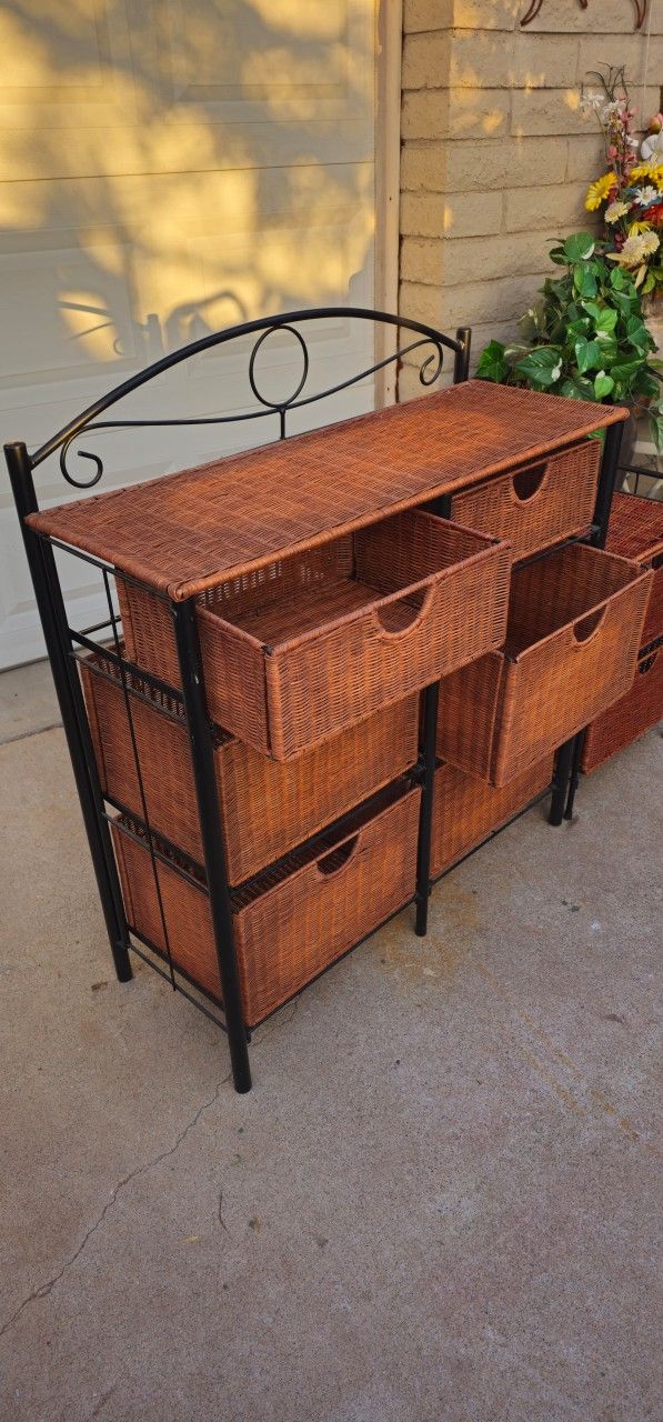 ** Beatiful Wicker 6 Drawer Organizer + 2 Drawer **