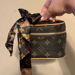 Brown vanity bag