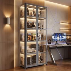 Display Case 30 lbs Capacity - Acrylic Double Door - without handles - transparent on 3 sides -63"😍❗️