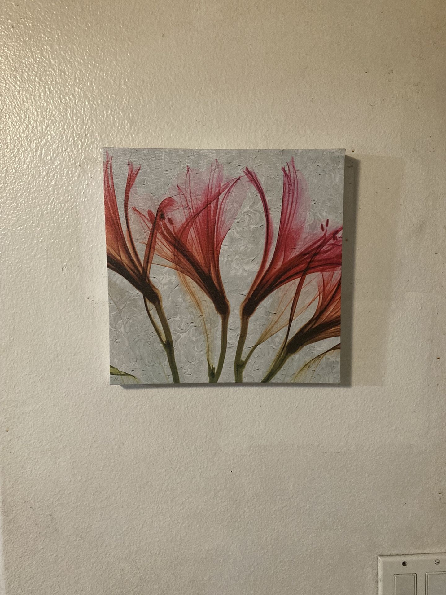 Canvas Red Flowers Image