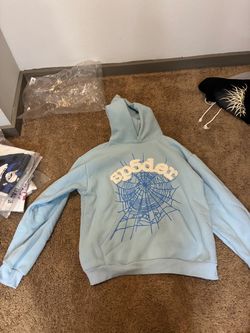 Sp5der Hoodie Light Blue (large)
