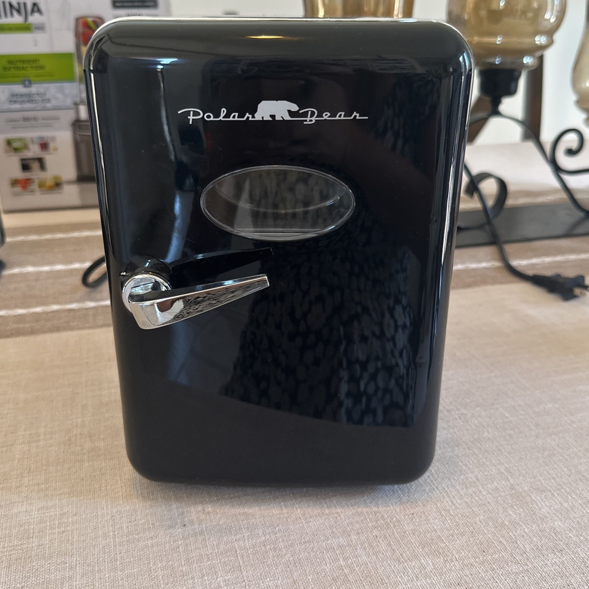 Polar Bear Mini Cooler, 4-Liter Retro Mini Fridge Black 5 Liter 8537