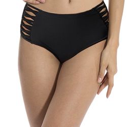 High Waist Strappy Bikini Bottom 