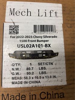 2022-2024 Chevy Silverado 1500 Front Bumper