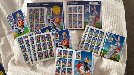 ✨ Vintage USPS Looney Tunes Collector Stamps – Complete Lot – Sealed & Mint Condition ✨