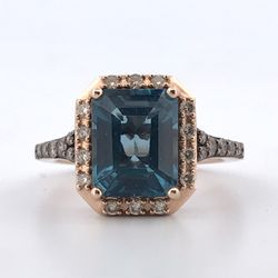 Le Vian 14k rose gold topaz & diamond ring size
