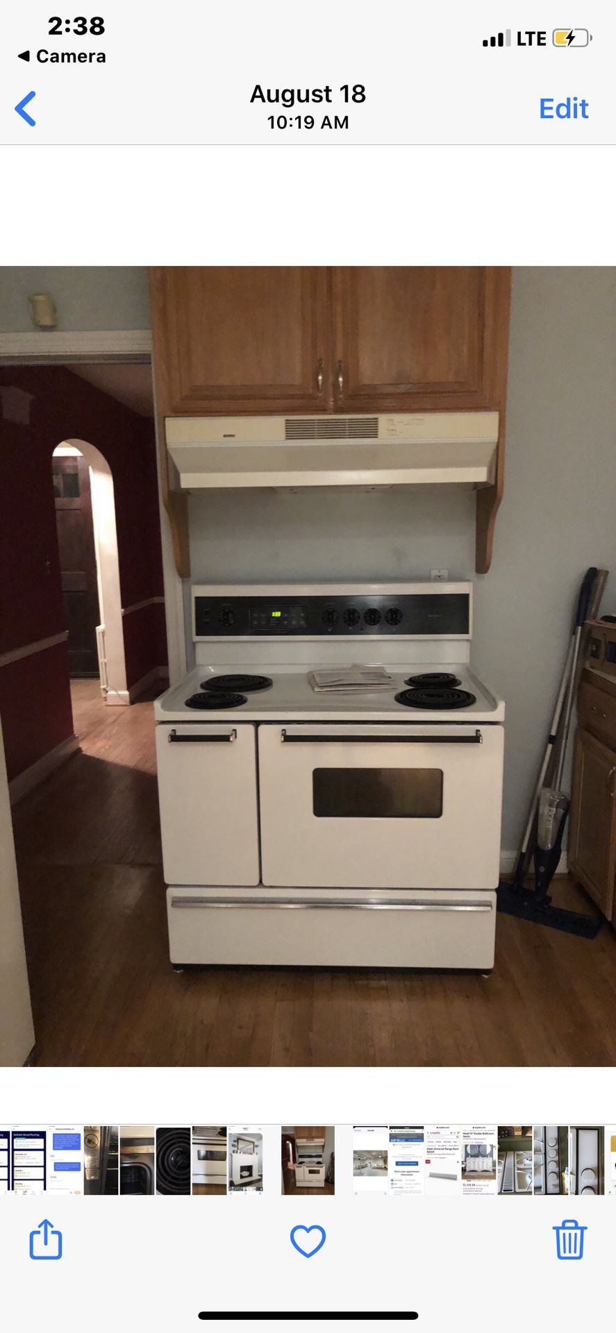 Free Retro Range electric stove Frigidaire and Kenmore vent