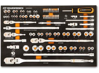 GEARWRENCH 89 Piece 1/4", 3/8" & 1/2" Drive 120XP Mechanics Tool Set in Foam Tray | GWMS120CBMTS  Style: 89 Piece  Brand GEARWRENCH Item Package Quant