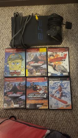 PlayStation2 + 6 Games (Working!)