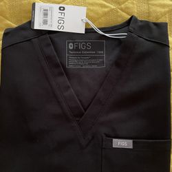 FIG Scrubs Top Black XXS