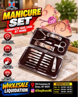 FangXin Stainless Steel Manicure Set with Case