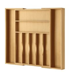 Bamboo Silverware Organizer 