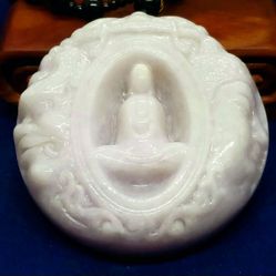 Burmese Jadeite Jade TypeA Pendant Lucky Buddha. 