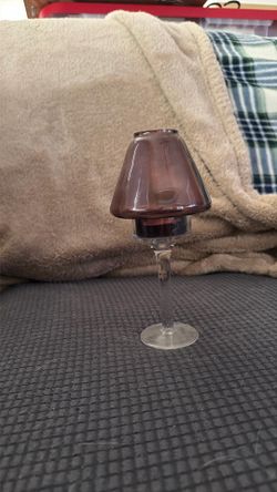 Glass tea light lamp