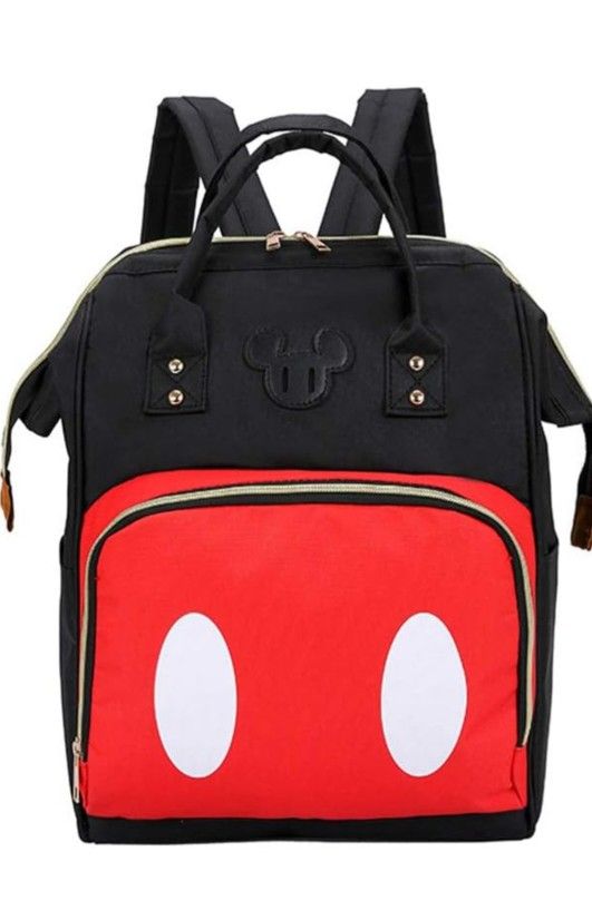 Baby Diaper Bag Backpack, Large Capacity Waterproof Multi-Function Fashion Polka Dots Travel Bag Pack