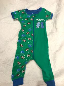 Baby boy sleeper jammies one piece outfit pajamas
