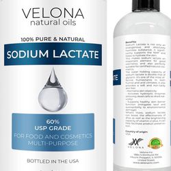 *FOR SALE*velona Sodium Lactate 60%-8oz USP Grade Natural Preservative