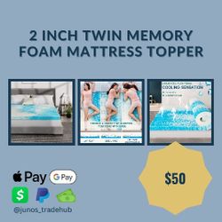 2 Inch Twin Memory Foam Mattress Topper