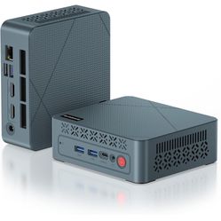 E2 Mini PC, Mini Computers with AMD Ryzen 5 3550H, 16GB DDR4 512GB PCIe SSD, 4K Triple Display, Type-C & USB3.2, RJ45, Wi-Fi 5/BT 5.0, Micro Desktop C