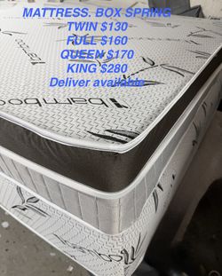 King Mattress And Box Spring $280