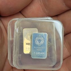 2g Scottsdale Mint Silver Bars In Case [1g Each] 