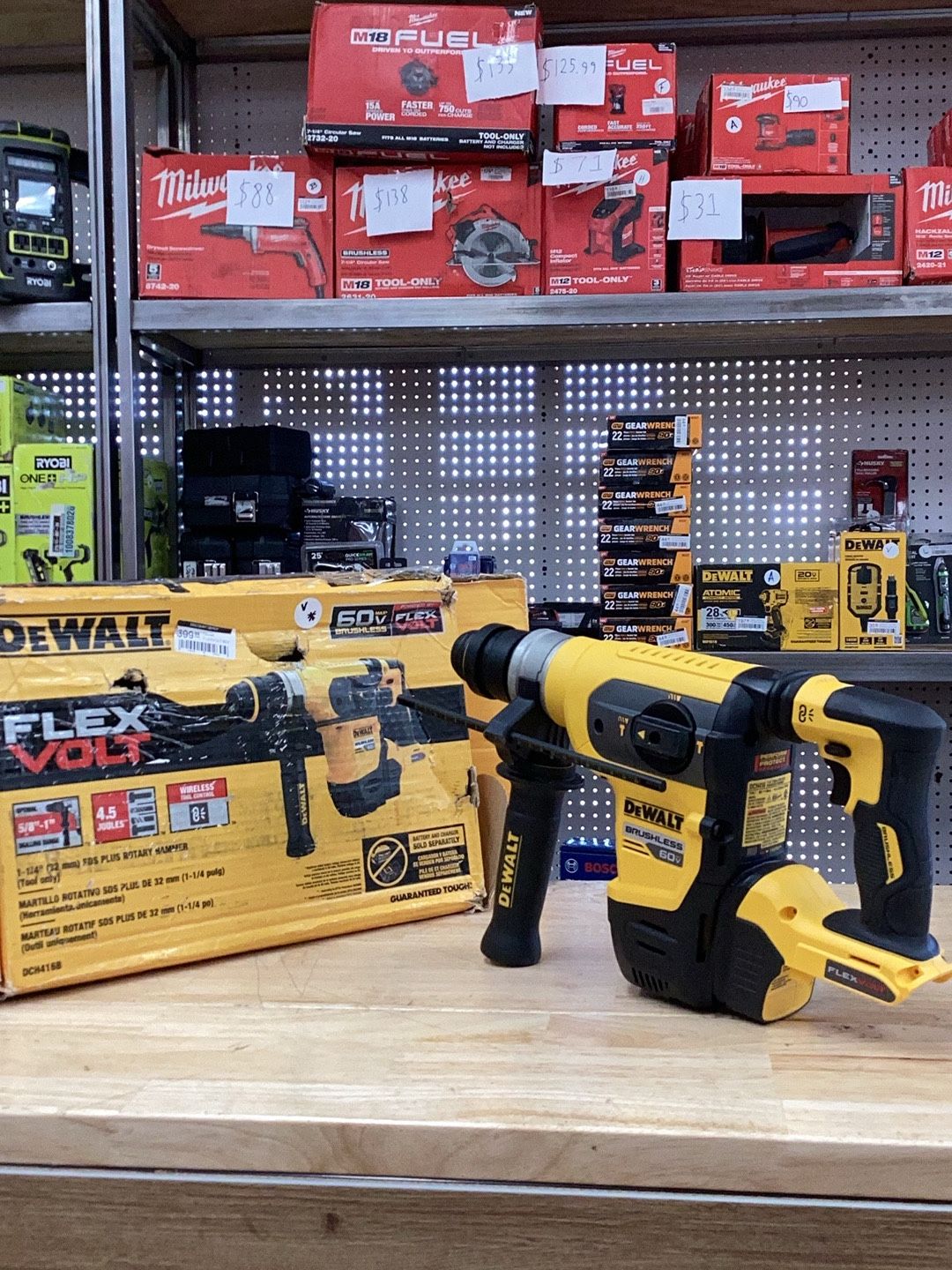 DEWALT FLEXVOLT 60V MAX Cordless 1-1/4 in. SDS Plus Rotary Hammer (Tool Only)