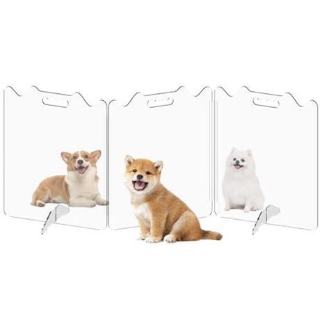 Clear Acrylic Pet Dog Gate: Transparent Foldable Pets Fence for Puppy - Freestanding Dogs Cats Playpen for Doorways - The Safety Barrier of Christmas