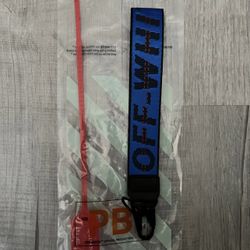 Off White Keychain Blue Brand New 