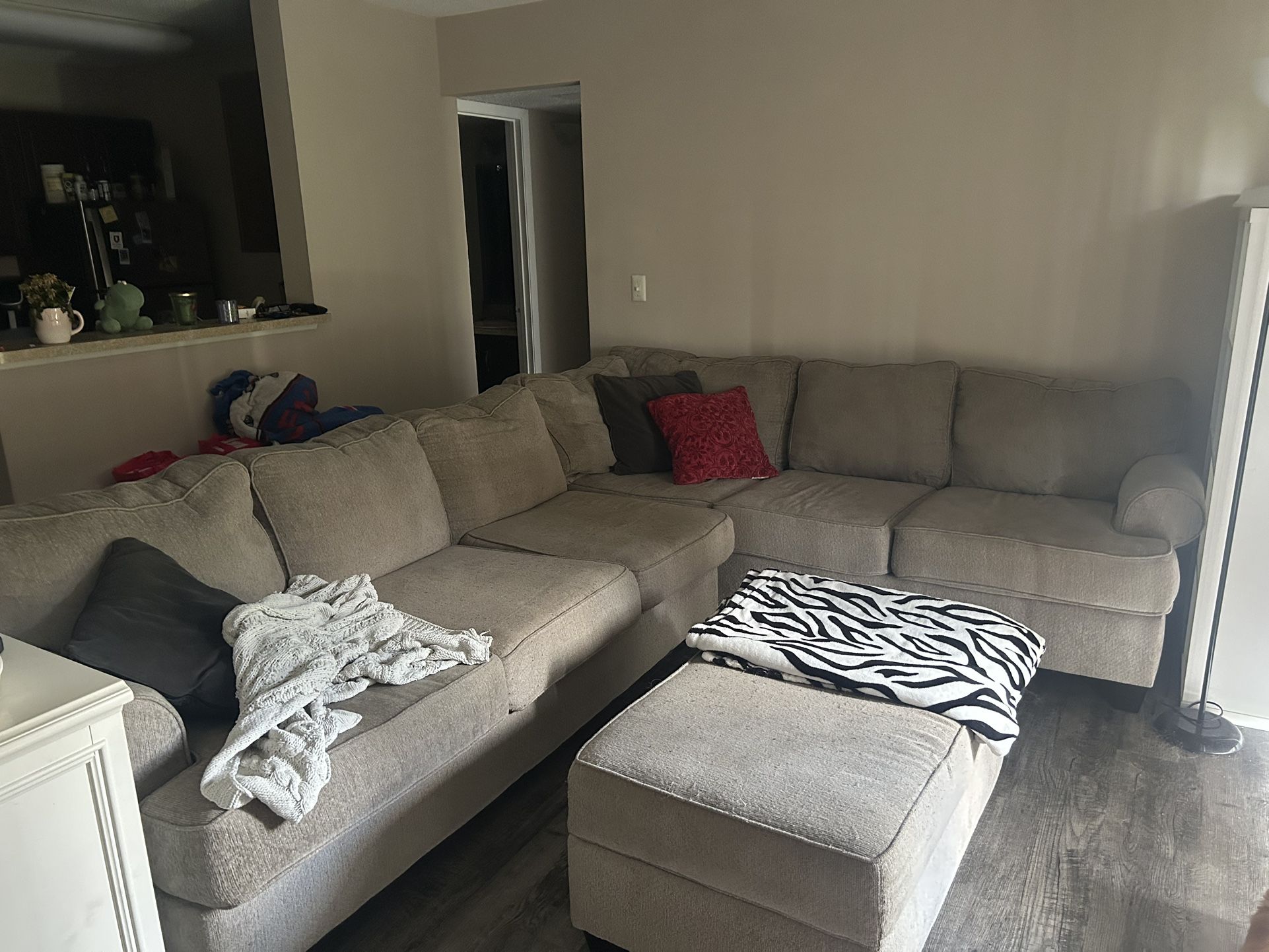 Broyhill Sectional Sofa and Ottoman