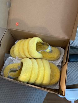 UGG Fluffy Slide Sandals Yellow