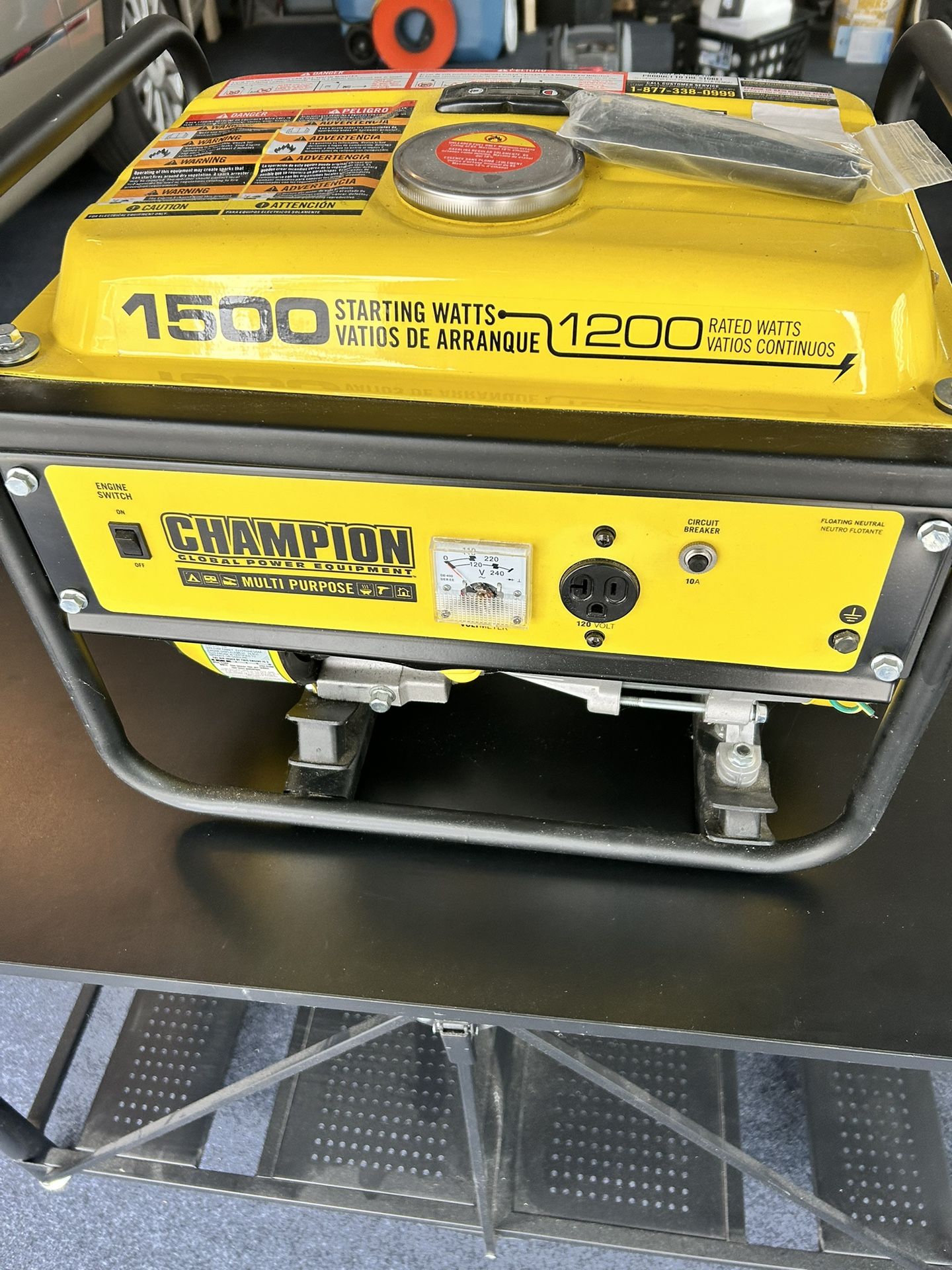 Champion 1500 W generator 1200 Continuous