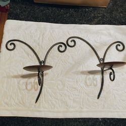 Metal Wall Sconce Candle Holders