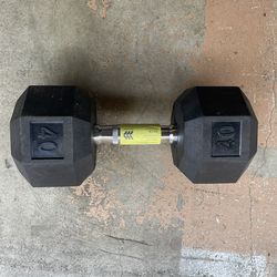 Brand new 40 lb rubber-coated hex dumbbell