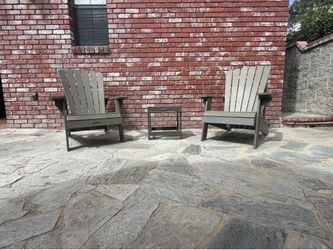 Adirondack Chairs + Side Table – Great Condition