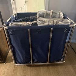 Commercial Laundry Cart with Wheels