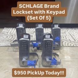 Heavy Duty Stainless Steel Lockset With Keypad (Set Of 5) 