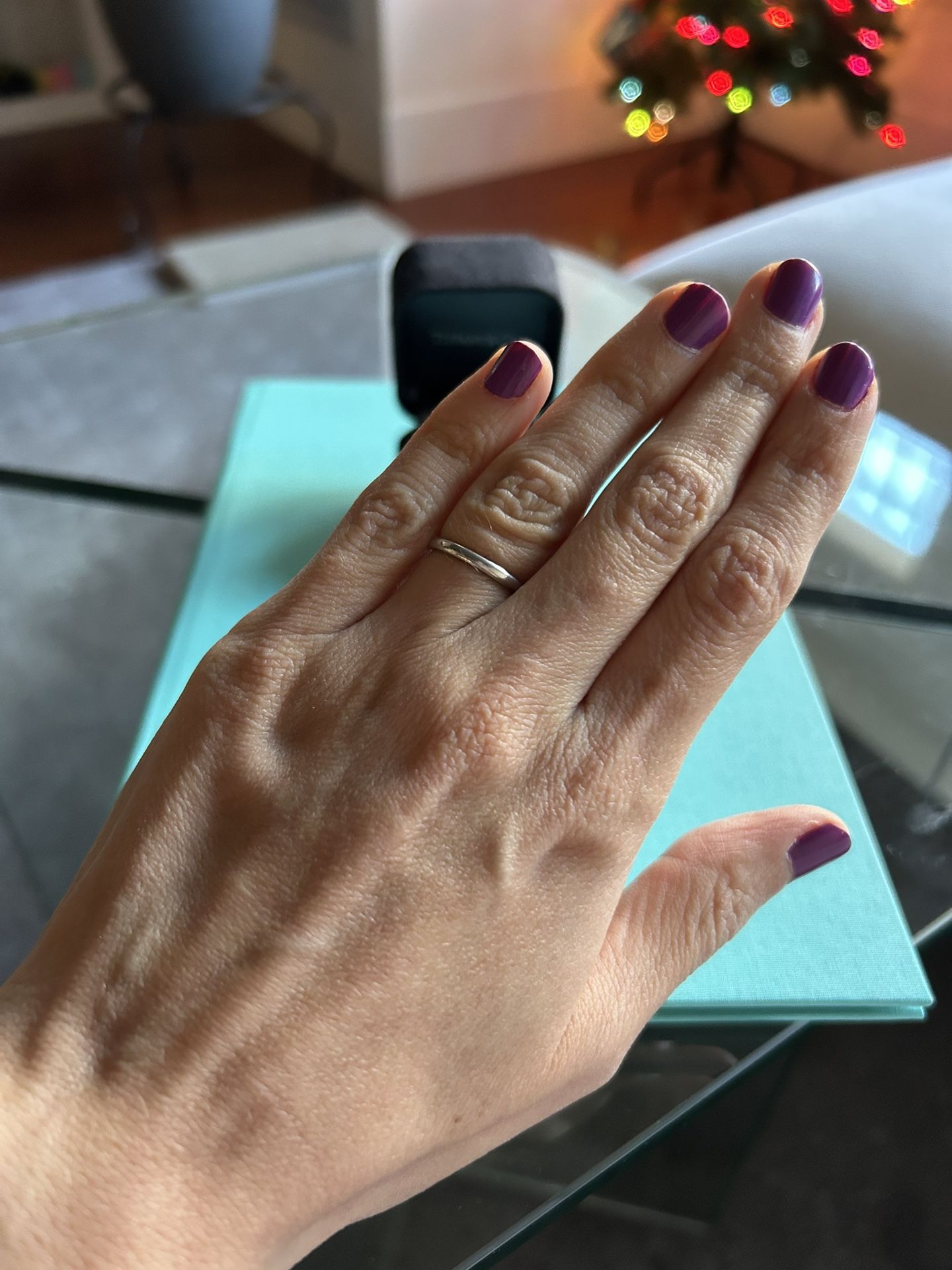 Tiffany & Co. Platinum Wedding Band – Women Size 5.5 / 16.1mm – $900